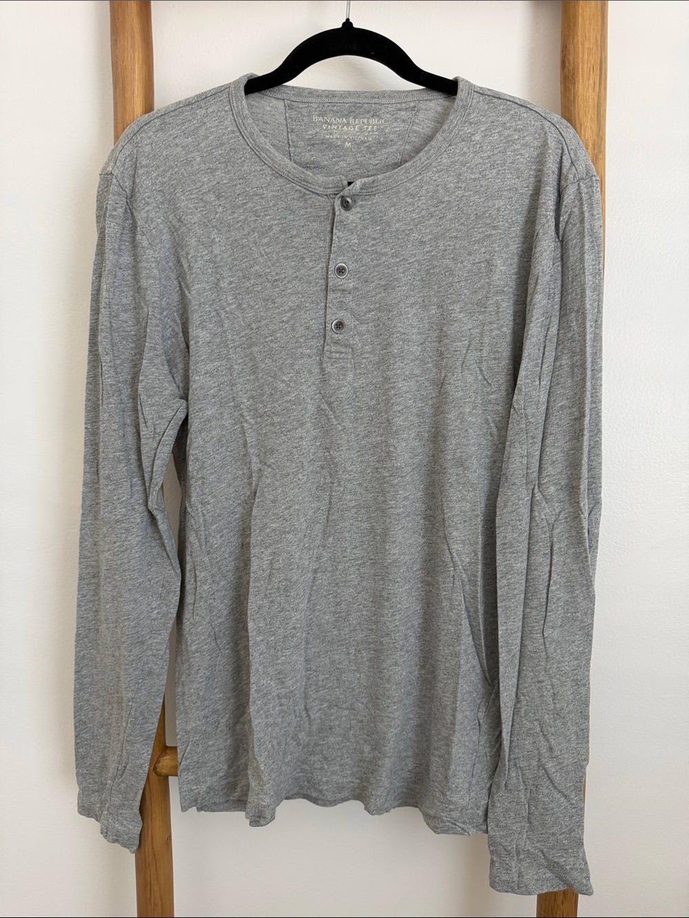Banana Republic Gray Henley Long Sleeve